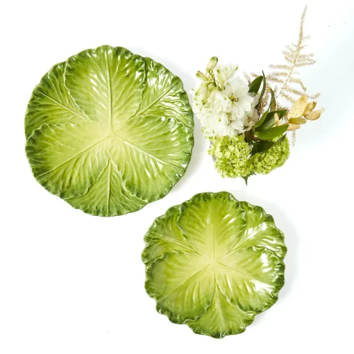 Mrs. Alice Serena Green Cabbage Starter Plate (Set of 4)< Starter Plates | Crockery Sets