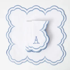 Mrs. Alice Serena White Napkins (Set of 4)< Napkins | Mrs. Alice Monogram
