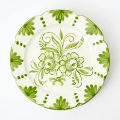 Mrs. Alice Seville Green Gardênia Dinner Plate< Dinner Plates