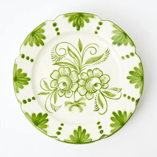 Mrs. Alice Seville Green Gardênia Dinner Plate< Dinner Plates
