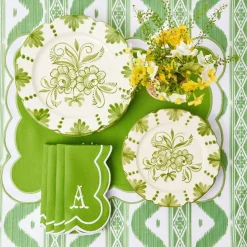 Mrs. Alice Seville Green Gardênia Dinner Plate< Dinner Plates
