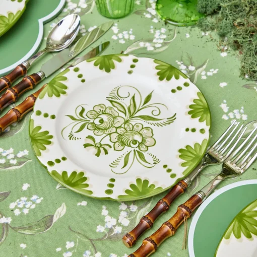 Mrs. Alice Seville Green Gardênia Starter Plate< Starter Plates