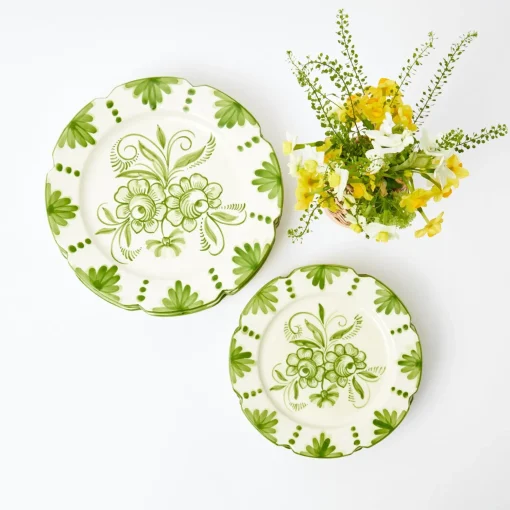Mrs. Alice Seville Green Gardênia Starter Plate< Starter Plates