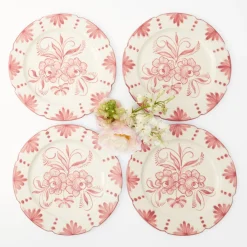Mrs. Alice Seville Pink Gardênia Dinner Plate (set of 4)< Dinner Plates | Crockery Sets