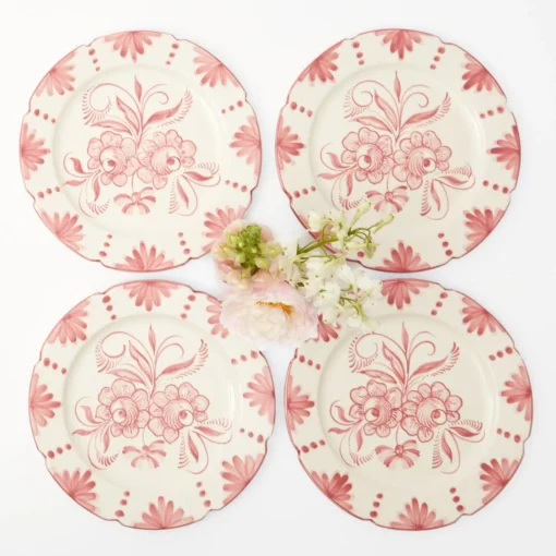 Mrs. Alice Seville Pink Gardênia Dinner Plate (set of 4)< Dinner Plates | Crockery Sets