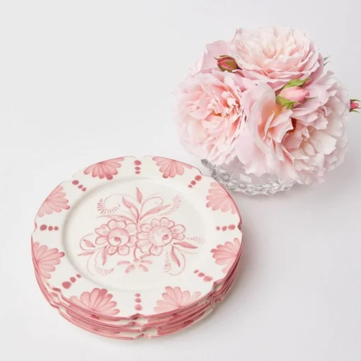 Mrs. Alice Seville Pink Gardênia Dinner Plate (set of 4)< Dinner Plates | Crockery Sets