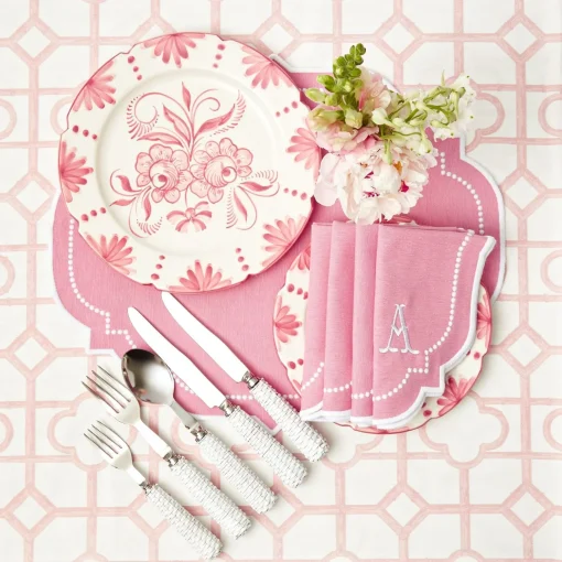 Mrs. Alice Seville Pink Gardênia Dinner Plate (set of 4)< Dinner Plates | Crockery Sets