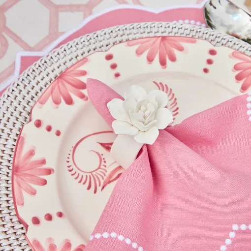 Mrs. Alice Seville Pink Gardênia Dinner & Starter Plates (Set of 8)< Crockery Sets