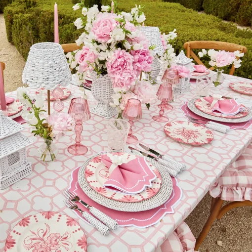 Mrs. Alice Seville Pink Gardênia Dinner & Starter Plates (Set of 8)< Crockery Sets