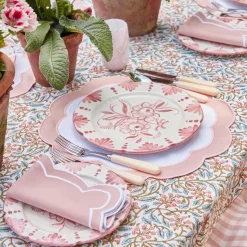 Mrs. Alice Seville Pink Gardênia Starter Plate (set of 4)< Starter Plates | Crockery Sets