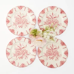 Mrs. Alice Seville Pink Gardênia Starter Plate (set of 4)< Starter Plates | Crockery Sets