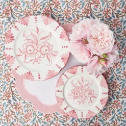 Mrs. Alice Seville Pink Gardênia Starter Plate (set of 4)< Starter Plates | Crockery Sets