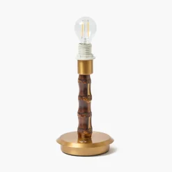 Mrs. Alice Short Burnt Bamboo Rechargeable Lamp< Rechargeable Table Lamps | Summer Lighting