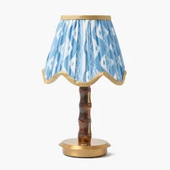 Mrs. Alice Short Burnt Bamboo Rechargeable Lamp< Rechargeable Table Lamps | Summer Lighting