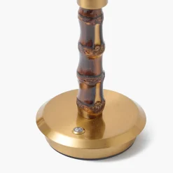 Mrs. Alice Short Burnt Bamboo Rechargeable Lamp< Rechargeable Table Lamps | Summer Lighting