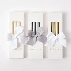 Mrs. Alice Silver Candles (Set of 8)< Candles