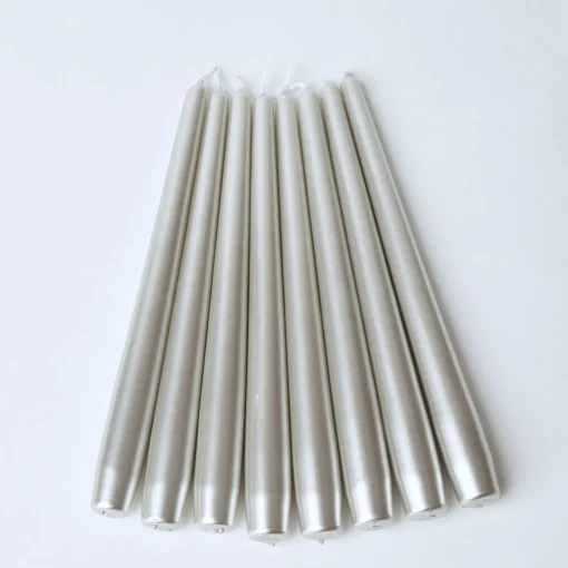 Mrs. Alice Silver Candles (Set of 8)< Candles