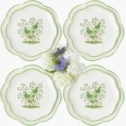 Mrs. Alice Singing Bird Dinner & Starter Plates (Set of 8)< Summer Crockery | Crockery Sets