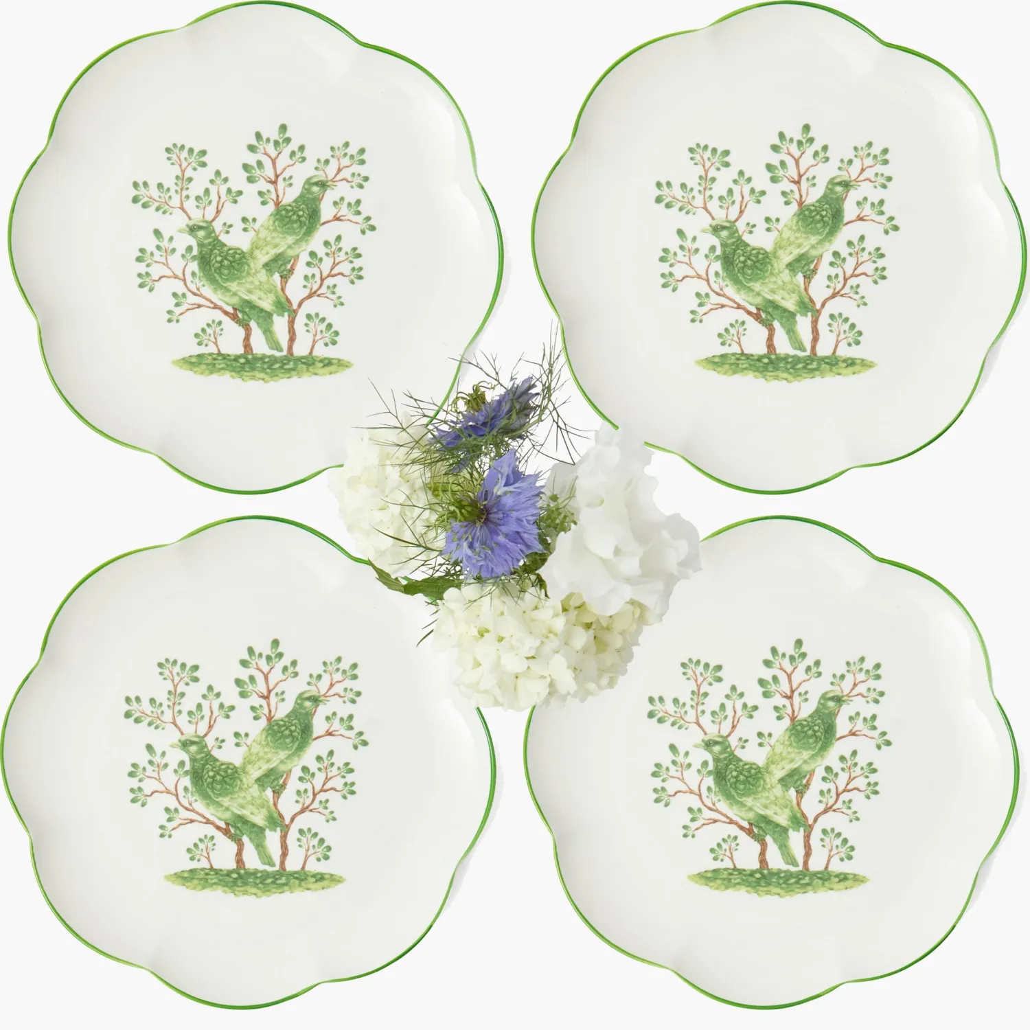 Mrs. Alice Singing Bird Dinner Plates (Set of 4)< Summer Crockery | Dinner Plates