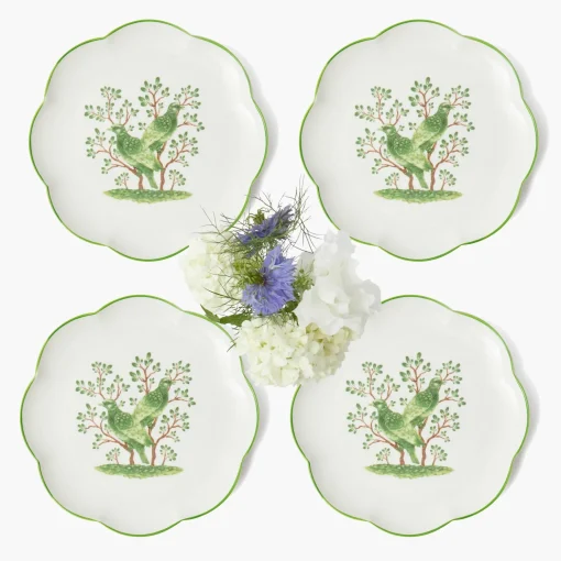 Mrs. Alice Singing Bird Starter Plates (Set of 4)< Summer Crockery | Starter Plates