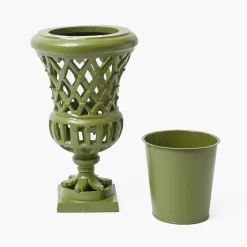Mrs. Alice Small Adelaide Green Lattice Urn Vase< Vases | Vases & Planters