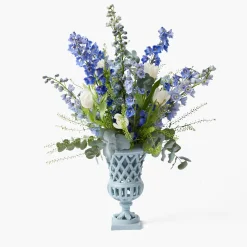 Mrs. Alice Small Adelaide Soft Blue Lattice Urn Vase< Vases | Vases & Planters