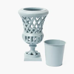 Mrs. Alice Small Adelaide Soft Blue Lattice Urn Vase< Vases | Vases & Planters