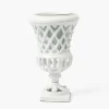 Mrs. Alice Small Adelaide White Lattice Urn Vase< Vases | Vases & Planters