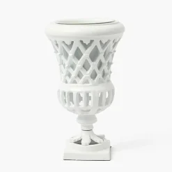 Mrs. Alice Small Adelaide White Lattice Urn Vase< Vases | Vases & Planters
