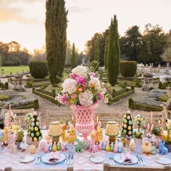 Mrs. Alice Small Camille Peony Candle Holder (Pair)< Summer Glassware | Summer Candleware