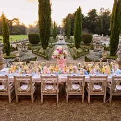 Mrs. Alice Small Camille Peony Candle Holder (Pair)< Summer Glassware | Summer Candleware