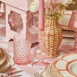 Mrs. Alice Small Camille Peony Candle Holder (Pair)< Summer Glassware | Summer Candleware