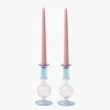 Mrs. Alice Small Camille Pink & Blue Candle Holder (Pair)< Candle Holders