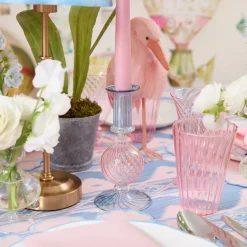 Mrs. Alice Small Camille Pink & Blue Candle Holder (Pair)< Candle Holders
