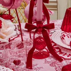 Mrs. Alice Small Camille Red Candle Holder (Pair)< Candle Holders