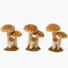 Mrs. Alice Small Caramel Velvet Mushrooms (Set of 3)< Autumn Decorations
