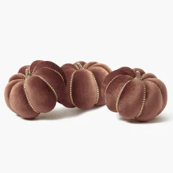 Mrs. Alice Small Chocolate Velvet Pumpkin (Trio)< Autumn Decorations