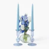 Mrs. Alice Small Eden Blue Candle Holder (Pair)< Summer Candleware | Candle Holders