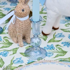 Mrs. Alice Small Eden Blue Candle Holder (Pair)< Summer Candleware | Candle Holders