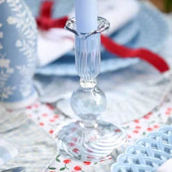 Mrs. Alice Small Eden Blue Candle Holder (Pair)< Summer Candleware | Candle Holders