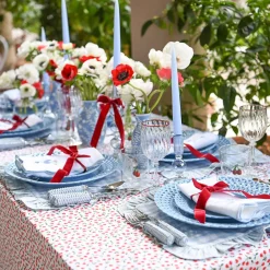 Mrs. Alice Small Eden Blue Candle Holder (Pair)< Summer Candleware | Candle Holders