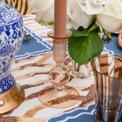 Mrs. Alice Small Eden Chestnut Candle Holder (Pair)< Summer Glassware | Summer Candleware