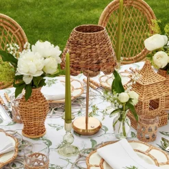 Mrs. Alice Small Eden Green Candle Holders (Pair)< Summer Glassware | Summer Candleware