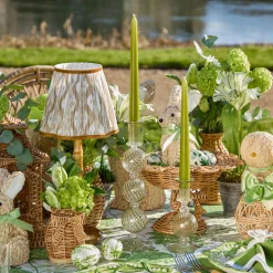 Mrs. Alice Small Eden Green Candle Holders (Pair)< Summer Glassware | Summer Candleware