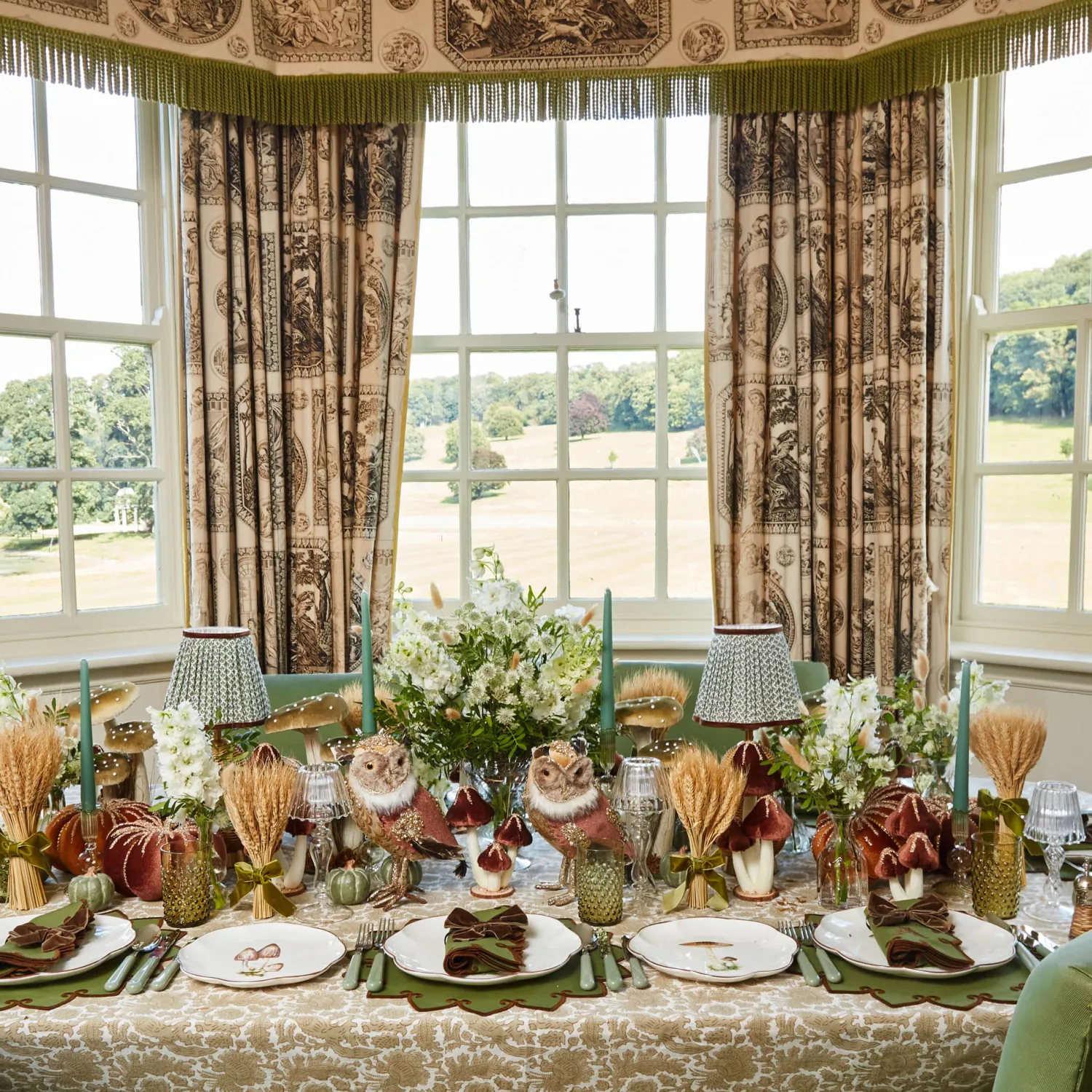 Mrs. Alice Small Eden Green Candle Holders (Pair)< Summer Glassware | Summer Candleware