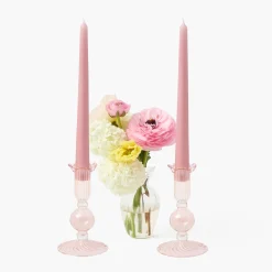 Mrs. Alice Small Eden Pink Candle Holder (Pair)< Candle Holders