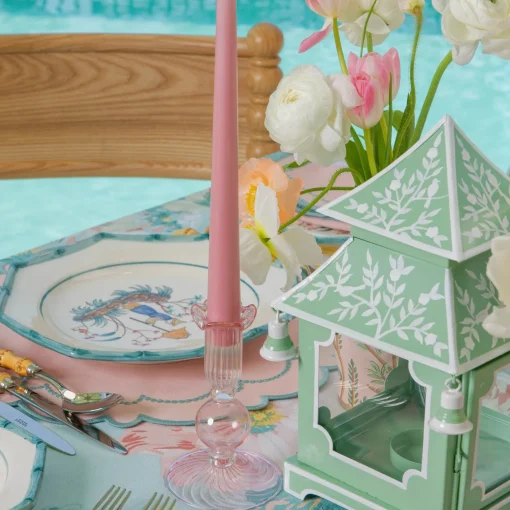 Mrs. Alice Small Eden Pink Candle Holder (Pair)< Candle Holders