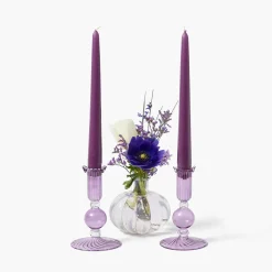 Mrs. Alice Small Eden Purple Candle Holder (Pair)< Candle Holders