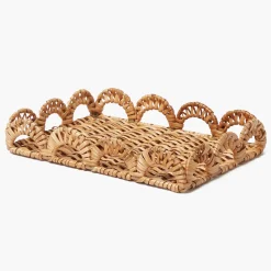 Mrs. Alice Small Elena Rattan Tray< Trays | Trays