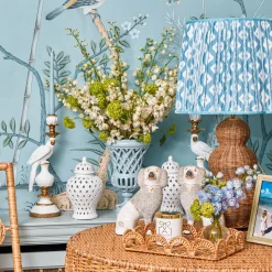 Mrs. Alice Small Elena Rattan Tray< Trays | Trays